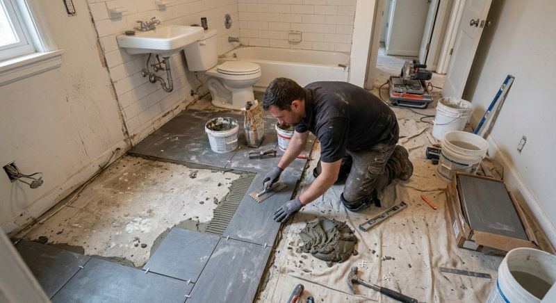 Bathroom Floor Replacement in Littleton, CO